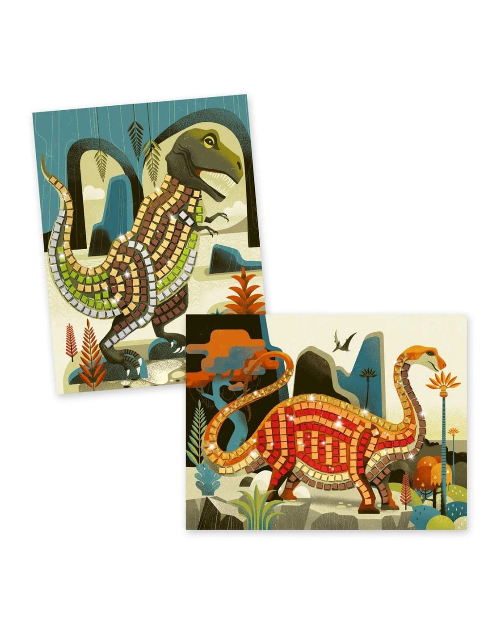 Mosaike: Metallische Dinosaurier