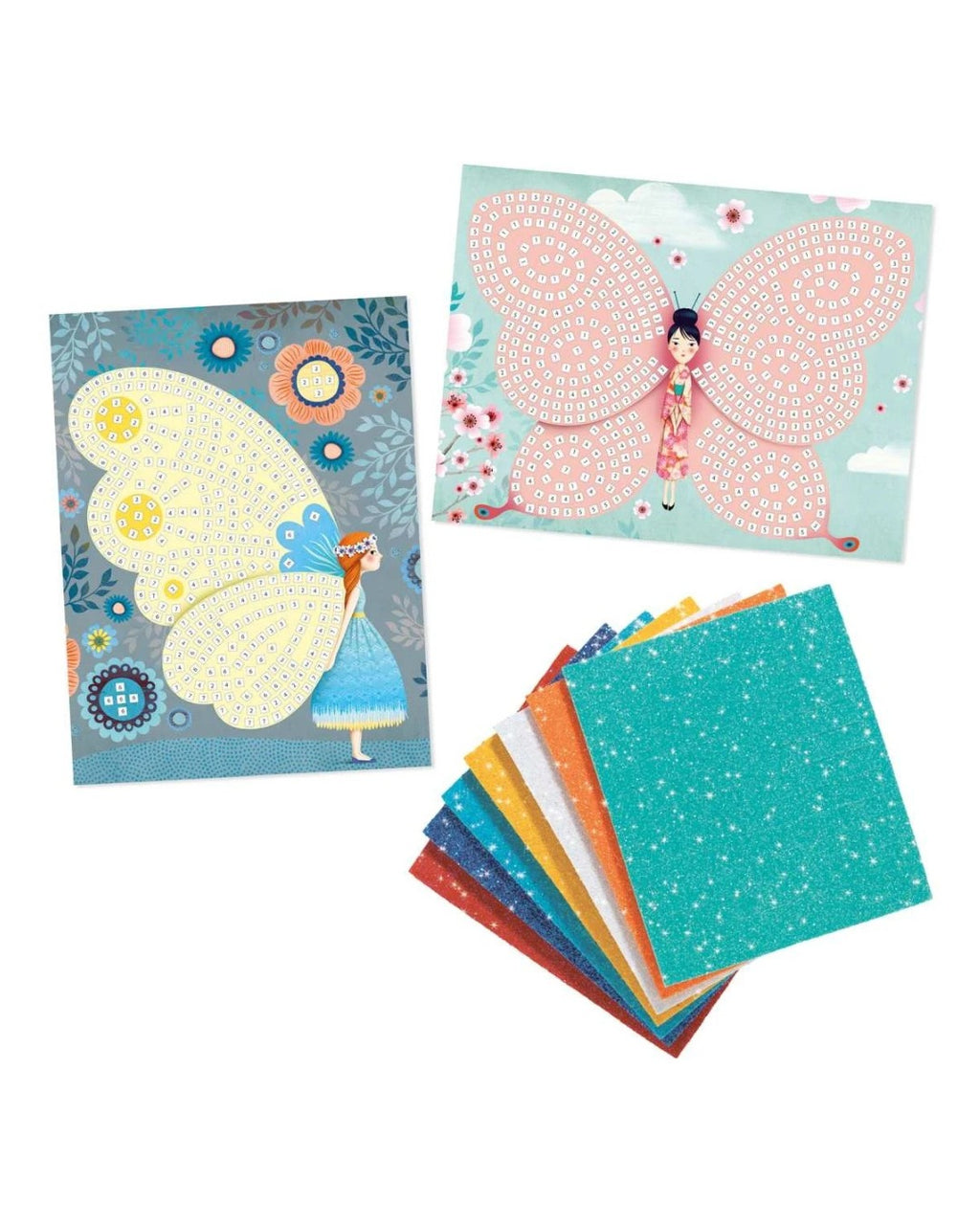 Mosaike: Glitzer Schmetterlinge