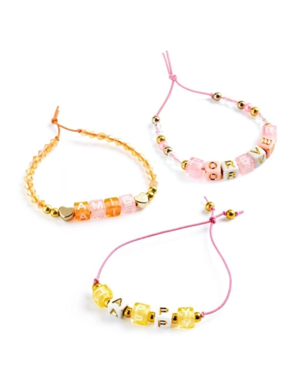 Schmuck basteln: Buchstaben Gold