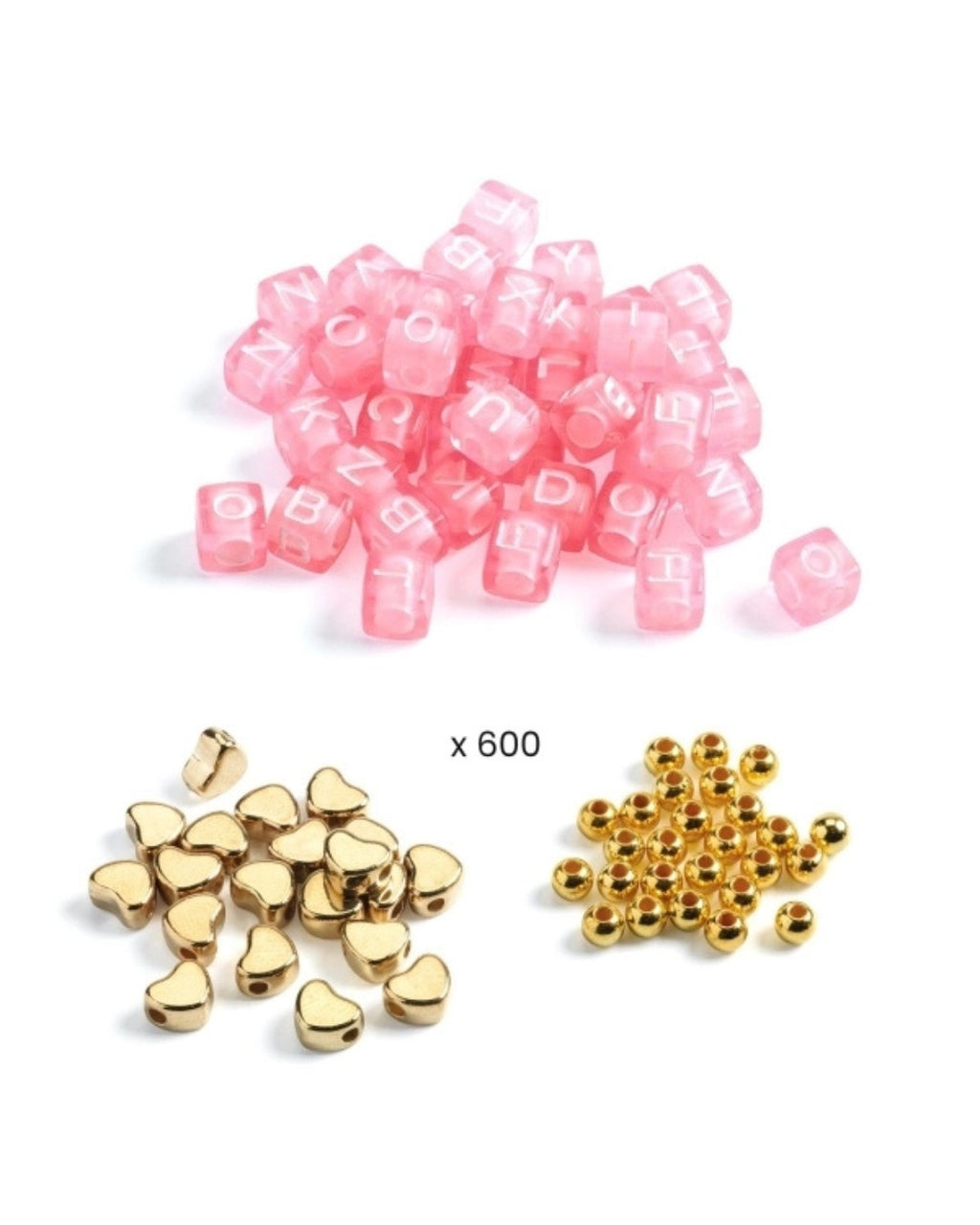 Schmuck basteln: Buchstaben Gold