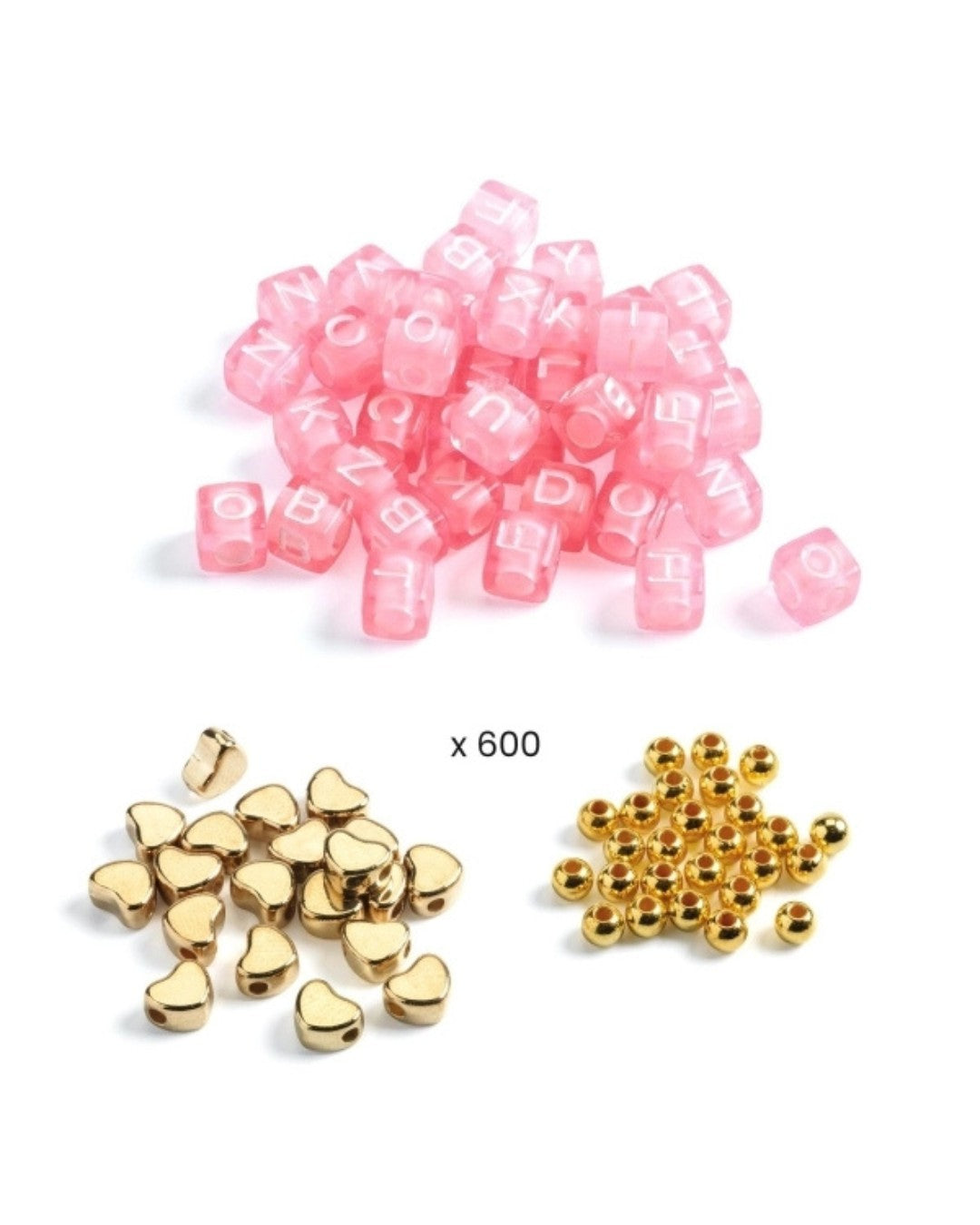 Schmuck basteln: Buchstaben Gold