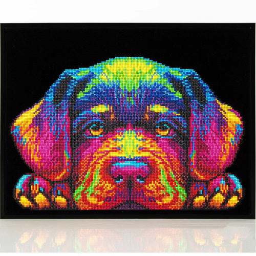 Diamond Painting - Neon Hundewelpen