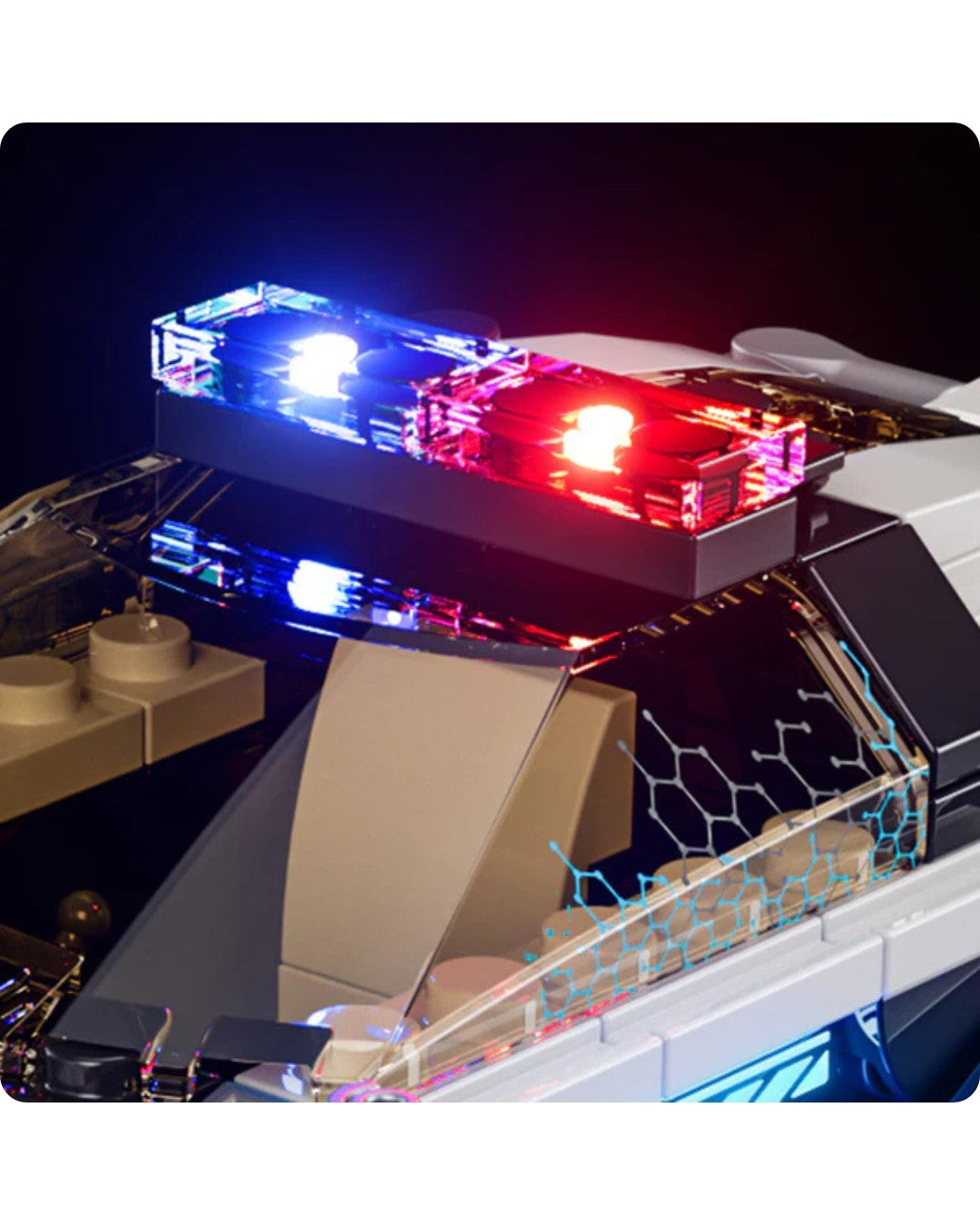 Cyberpunk Police Patrol Car - Neon-Streifenwagen