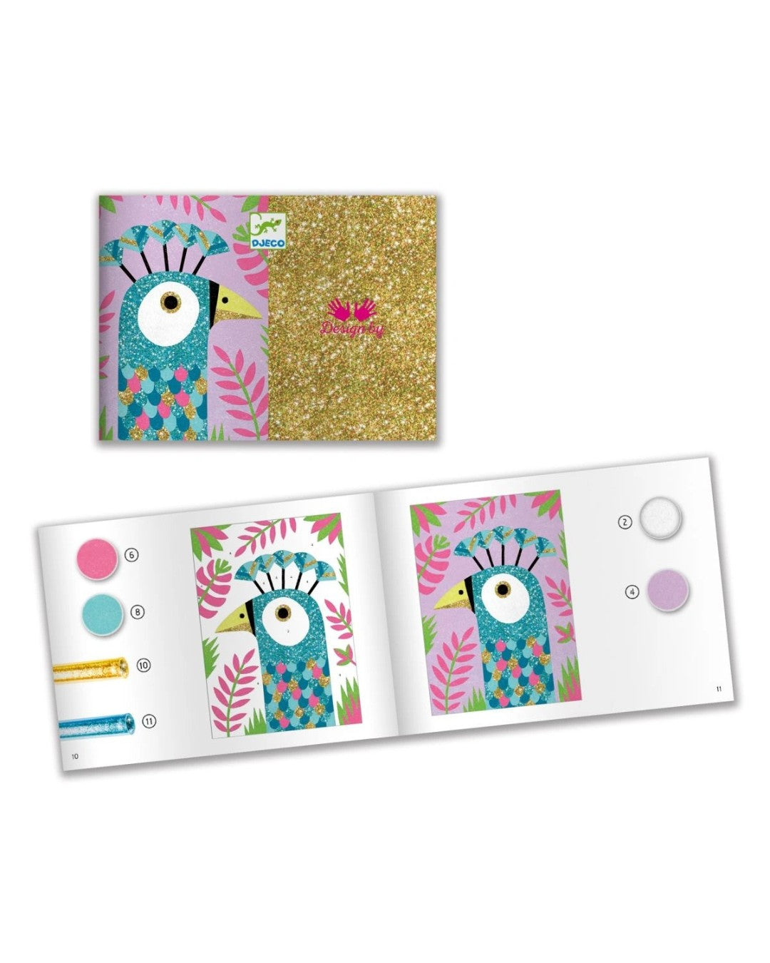 Sandbilder: Glitzervögel