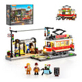 Lumibricks Historische Straßenbahn und Bahnhof mit Beleuchtung (1274 Teile)