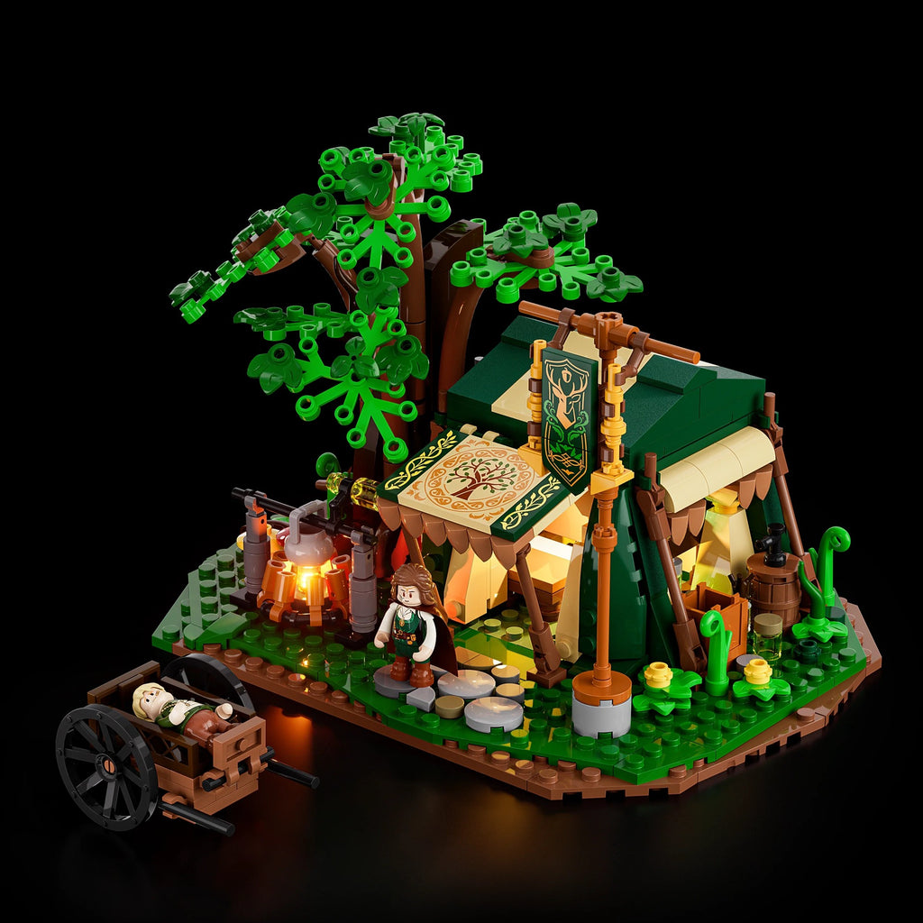 Lumibricks Ranger-Camp - Waldhütte mit Beleuchtung (500 Teile)