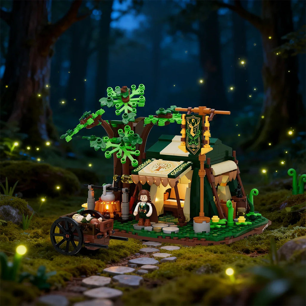 Lumibricks Ranger-Camp - Waldhütte mit Beleuchtung (500 Teile)