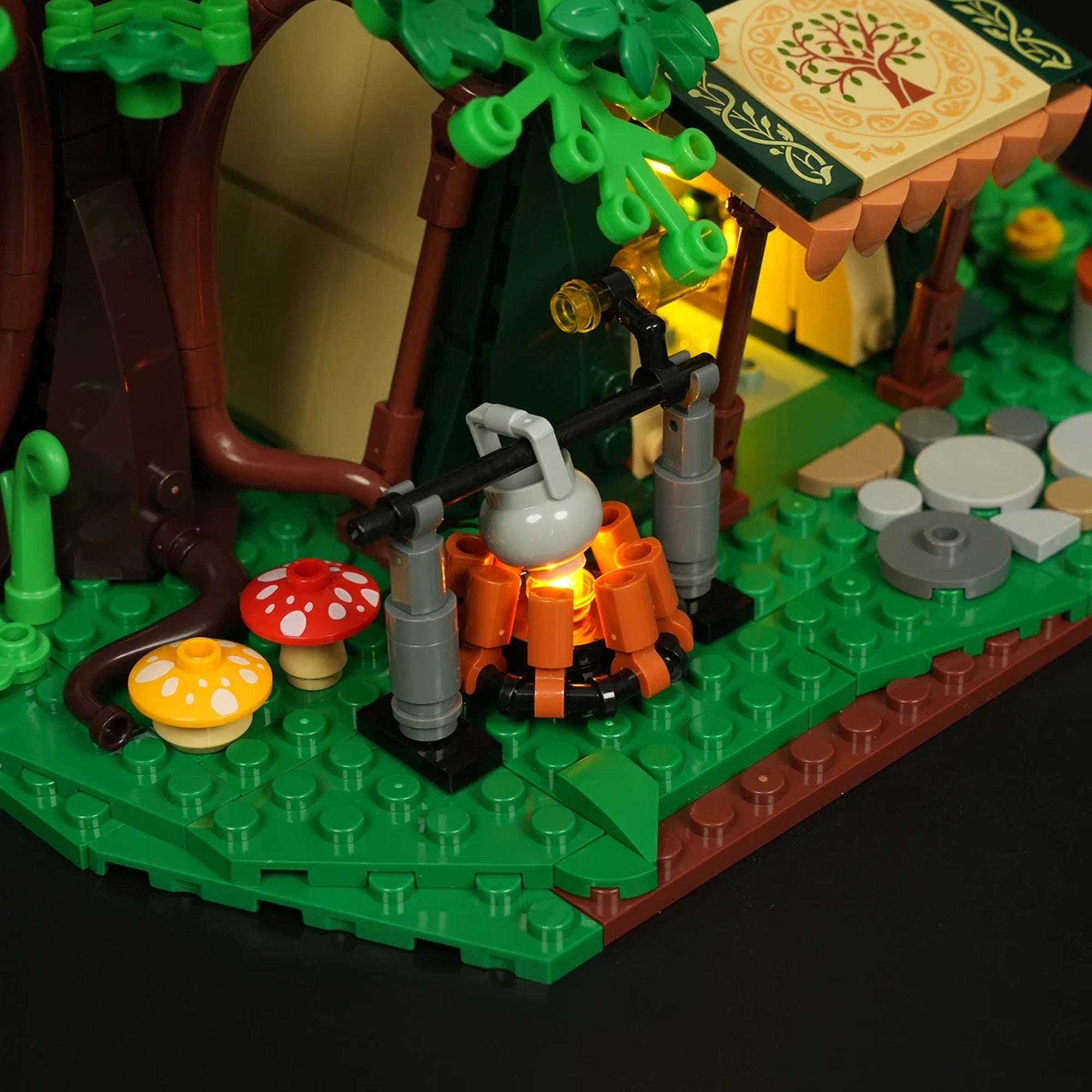 Lumibricks Ranger-Camp - Waldhütte mit Beleuchtung (500 Teile)