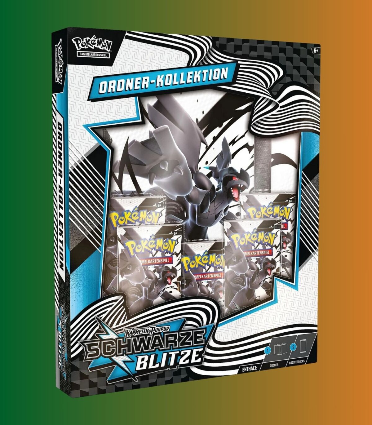 Pokémon Ordner-Kollektion Schwarze Blitze (2) Pokémon-Sammelkartenspiel: Ordner-Kollektion Karmesin & Purpur – Schwarze Blitze – Bild 1